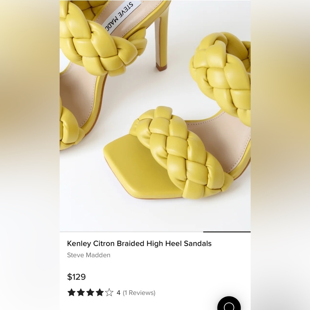 Steve Madden Kenley Citron Braided High Heel Sandals - Picture 8 of 8